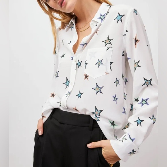 Rails Multicolor Star Print Button Down Shirt - Picture 5 of 11
